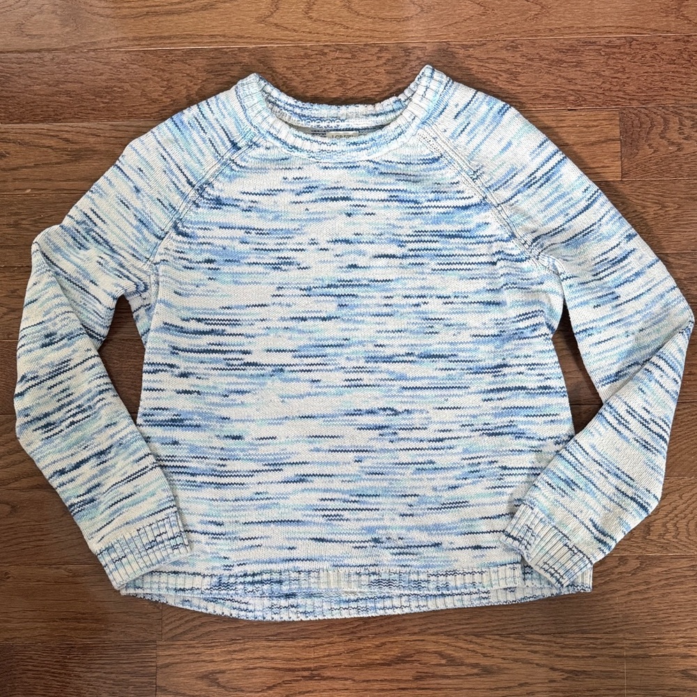 J Crew white & blue sweater - XS
